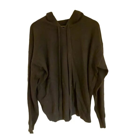 Zadig & Voltaire Nox Star Patch 100% Cashmere Hooded Sweater Black XS luxury - Picture 3 of 16